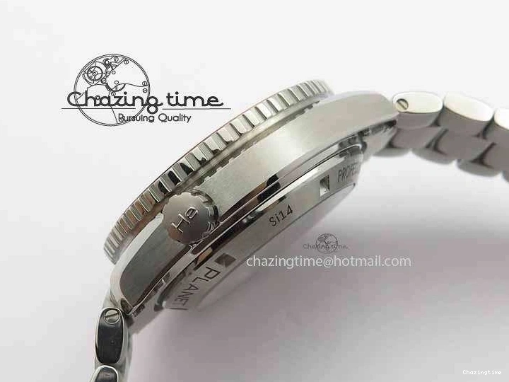 0320 Sophisticated Planet Ocean Master Chronometer Chrono SS OM 1:1 Best Edition Orange On SS Bracelet A 8156